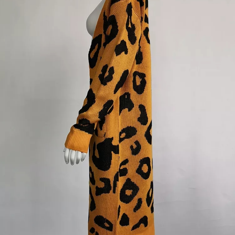 Leopard print long cardigan - Picture 3 of 5